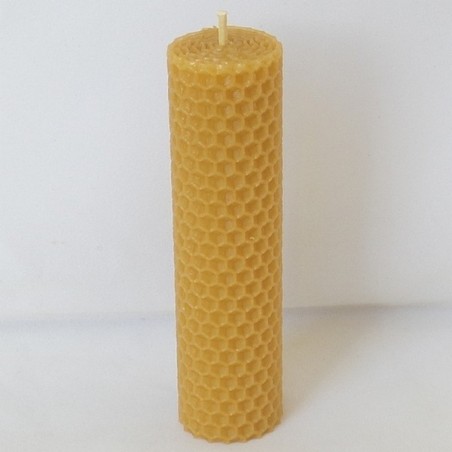 Bougie Cylindrique 10CM en cire d'abeilles naturelle
