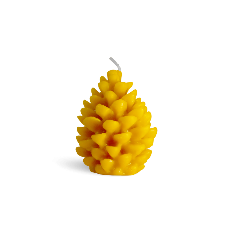 Bougie Pomme de Pin cire d'abeilles naturelle
