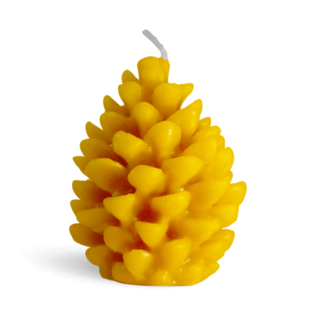 Bougie Pomme de Pin cire d'abeilles naturelle