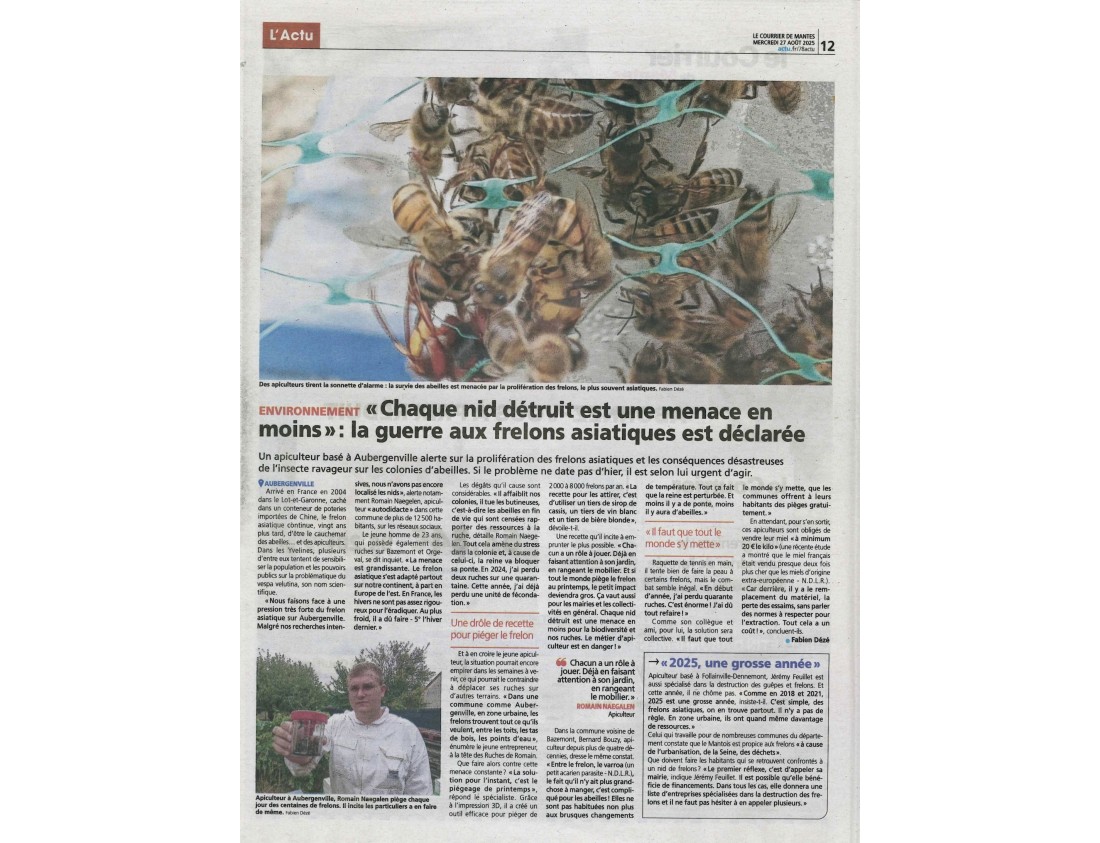 On parle de nous dans le Courrier de Mantes !